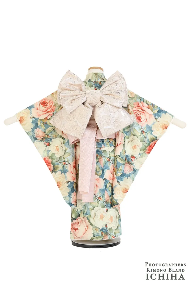 ３歳帯・レース被布・つけ襟・3歳七五三着物レンタル